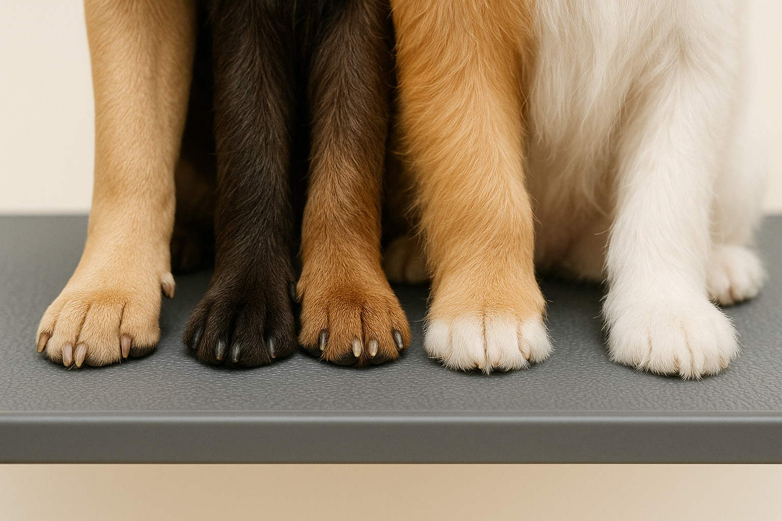 Healthy dog paws after nail trim
